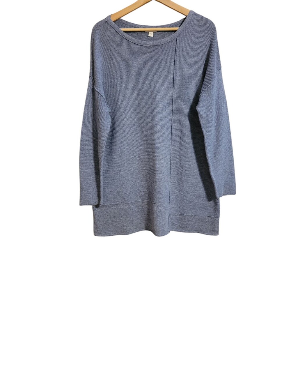 Pure Jill Blue Textured Long Sleeve Tunic Top